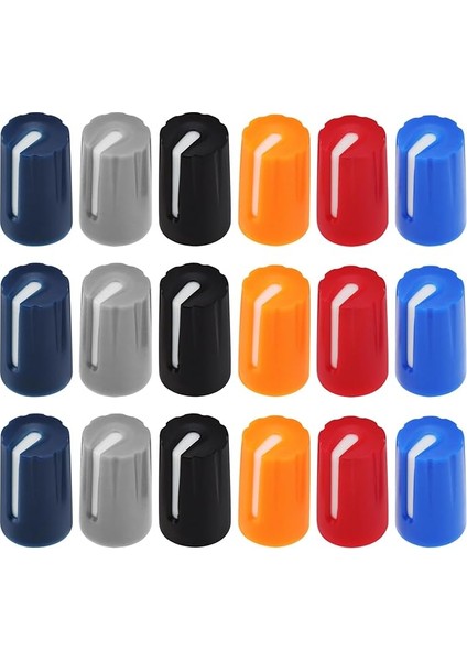 30 Adet Potansiyometre Kontrol Düğmesi 6 mm D270 Mikser Kolu Döner Düğme Elektro Gitar Amplifikatörü Stereo Sistemleri Bas Ses Tonu Karışık Renk