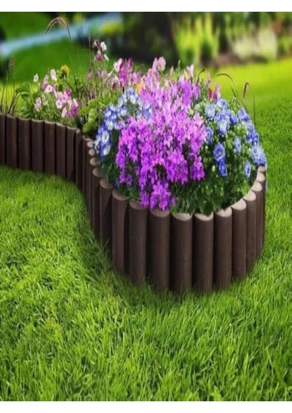Garden Ahşap Görünümlü Çim Bordürü 2.3 Metre Çim Ayırıcı indirimleri