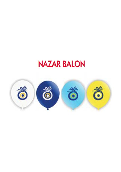 Balon Nazar Boncuğu Baskılı Koyu Mavi 100 Lü VT912