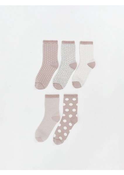 Lcw Dream Pembe Desenli Kadın Soket Çorap 5'li