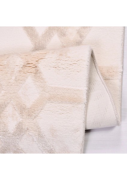 Tobarra Modern Krem Viskon ve Akrilik Pamuk Tabanlı Makine Halısı fırsatları