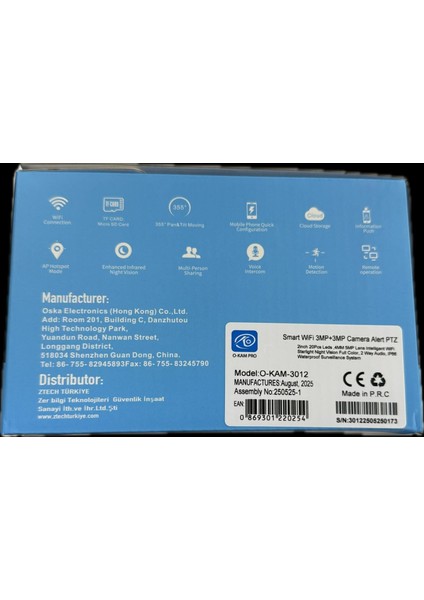 3012 Wifi 2lens Alarm+Siren+Işık+Sesli Kamera fiyatları