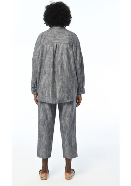 Kadın Lacivert Rahat Kalıp Pantolon indirimleri