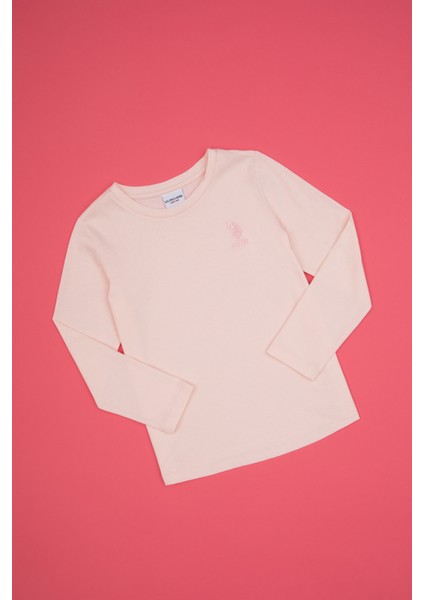 Kız Çocuk Açık Pembe Tişört Basic 50317923-VR078