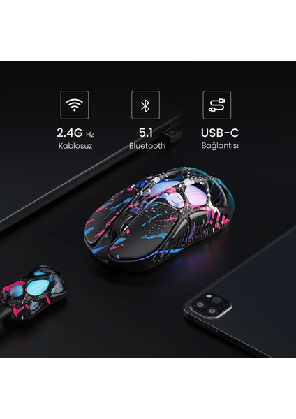 Mercury V75 Pro Hall Effect, Rapid Trigger 8.000 Hz Kablolu Manyetik Klavye + Xpro 32.000 Dpı Rgb Kablosuz Mouse Oyuncu Seti, Siyah modelleri