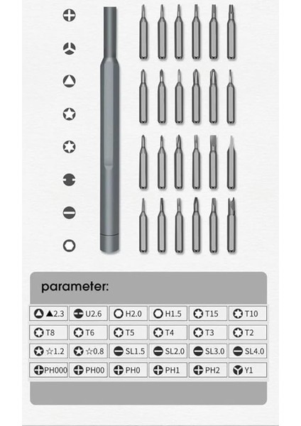 Parça Tornavida Tamir Seti, Kutulu Bilgisayar Telefon Tamir Tornavida Seti, Mıknatıslı Uçlar ve Özel Kutulu Tornavida Tamir Kiti Elektronikler Için Uyumlu modelleri