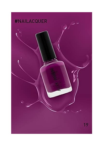 Menekşe Oje 19 - Yüksek Pigmentli Uzun Süreli Kalıcılık Hızlı Kuruma - Nail Lacquer 19 modelleri