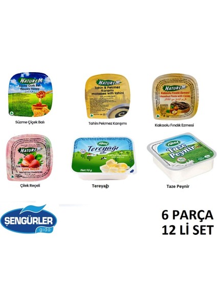 Kahvaltılık Piknik Set 6 Parça (12 Li Set)