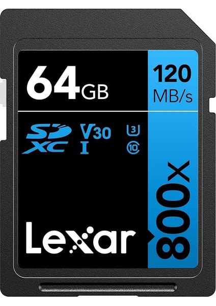 64GB Professional 800X Sdxc™ Uhs-I Cards, Up To 120MB/S Read 45MB/S Write C10 V30 U3
