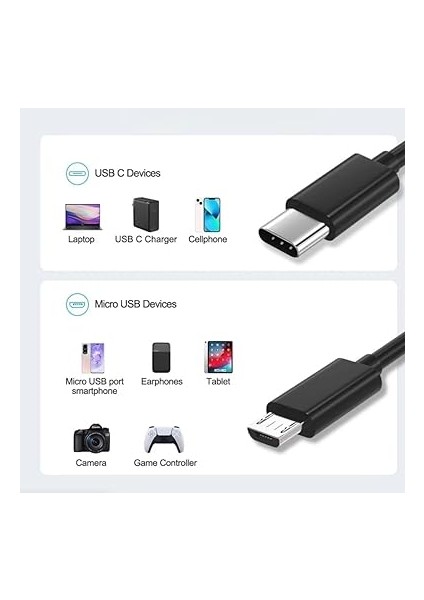 4442 Type-C To Micro USB Çevirici Dönüştürücü Kablo 80 cm Typec (Usb-C) → Micro USB Dönüşüm 480 Mbps’ye Kadar Veri Aktarım Hızı Ters Takılabilir Type C Uç Tasarımı fırsatları