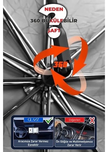 Oto Katlanabilir Güneşlik Şemsiye Ön Cam Gölgelik 145-79CM Özel Esnek Saplı Güneş Koruyucu fiyatları