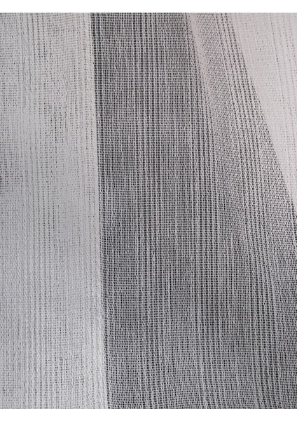 Ozi Yeni Sezon Çizgili Örme Tül Perde (1/3 Sık Pile)