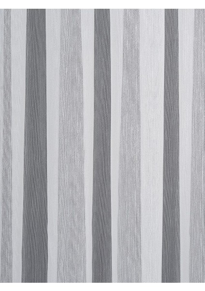 Ozi Yeni Sezon Çizgili Örme Tül Perde (1/3 Sık Pile)