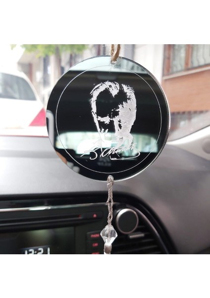 Atatürk Silüet ve Imzalı Dikiz Aynası Süsü