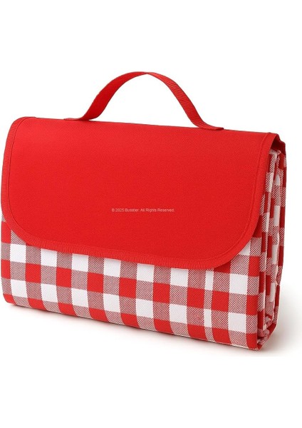 Piknik Örtüsü 205×160 CM, Su Geçirmez Kareli Tasarım, Kolay Temizlenebilir, Katlanabilir Portatif, Geniş Piknik ve Kamp Matı, Hafif Taşınabilir Stil