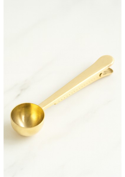 Gold Paslanmaz Çelik Mandallı Kahve Ölçü Kaşığı 15 ml