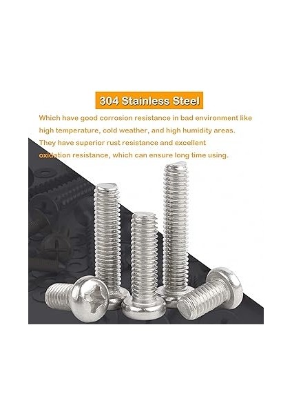 Adet M3 M4 M5 Çapraz Tava Başlı Vidalar Somun Cıvata Rondela Seti 304 Paslanmaz Çelik Altıgen Soket Düğme Somunları ve Cıvata Seti Ev Ofis Endüstriyel Elektronik Için Saklama Kutulu fırsatları