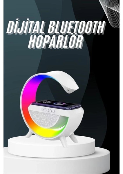 Bluetooth Hoparlör G Şekli Atmosfer Akıllı Rgb Lamba Wireless Kablosuz Şarj fiyatları