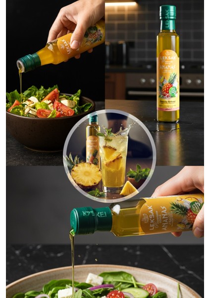 Ananas Sirkesi 250ML Detoks Sirke Cam Şişede %100 Doğal Fermente - Detox Form Sirkesi