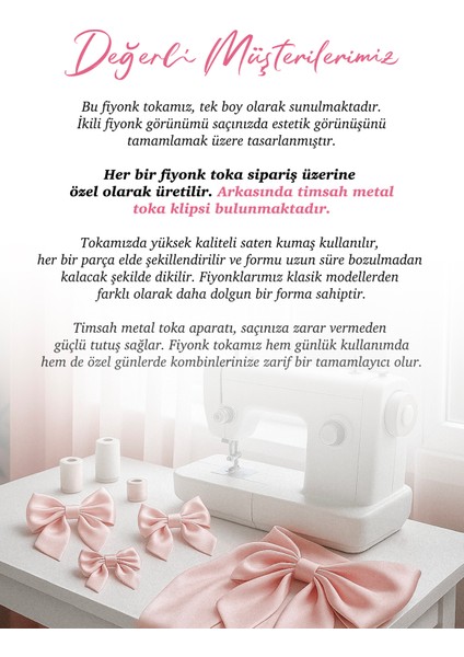 Kadın Saten Fiyonk Saç Tokası / Pastel Fıstık – Timsah (Pens) Klipsli indirimleri