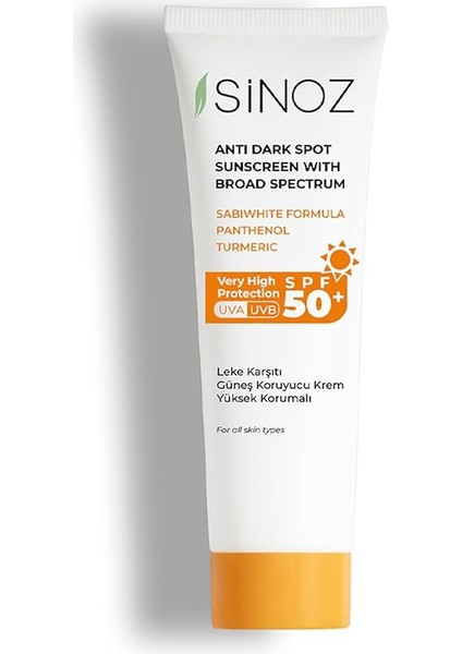 50 Leke Karşıtı Yüksek Koruyucu Yüz Güneş Kremi 50 ml Normal ve Kuru Ciltler Için