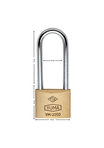 Sarı Uzun Asma Kilit (Seçenekli)