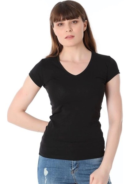 Berrak Bayan Kısa V Yaka 2132