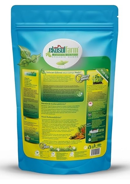 Solucan Gübresi 2x1,5 kg Toplam 3 kg Organik Gübre Worm Castings modelleri