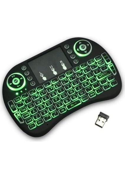 2,4 Ghz Mini Mobil Kablosuz Klavye Dokunmatik Yüzeyli Mouse ile Şarj Edilebilir Li-Ion Batarya Samsung UA55D7000LM 140 cm Smart Tv Için