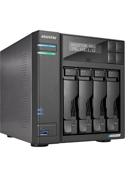 Lockerstor 4 Gen 2 AS6704T | 4 Bölmeli Nas, Dört Çekirdekli 2.0ghz Cpu, 4 M.2 Pcıe 3.0 SSD Yuvası, 2 2.5gbe Bağlantı Noktası, 4gb Ram Ddr4, Ağa Bağlı Depolama (Disksiz)