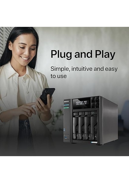 Lockerstor 4 Gen 2 AS6704T | 4 Bölmeli Nas, Dört Çekirdekli 2.0ghz Cpu, 4 M.2 Pcıe 3.0 SSD Yuvası, 2 2.5gbe Bağlantı Noktası, 4gb Ram Ddr4, Ağa Bağlı Depolama (Disksiz) indirimleri