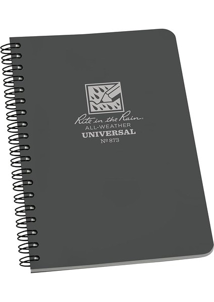 In The Rain -"rite Yağmur Tüm Hava Yandan Spiral Defter, 4 5/8" x 7 "gri Kapak, Evrensel Kalıp (873 No)")