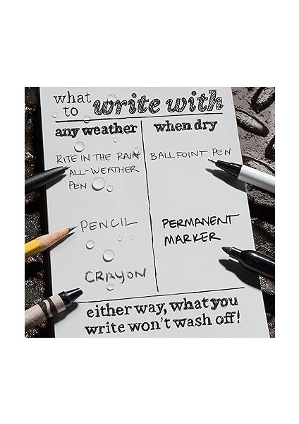 In The Rain -"rite Yağmur Tüm Hava Yandan Spiral Defter, 4 5/8" x 7 "gri Kapak, Evrensel Kalıp (873 No)") modelleri