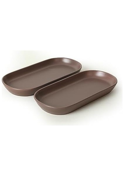 Mat Açık Taupe Noyan Kayık Tabak 2 Adet 26 cm 958 modelleri