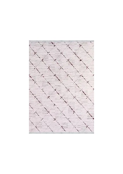 Zafra Geometrik Bej Viskon ve Akrilik Pamuk Tabanlı Makine Halısı