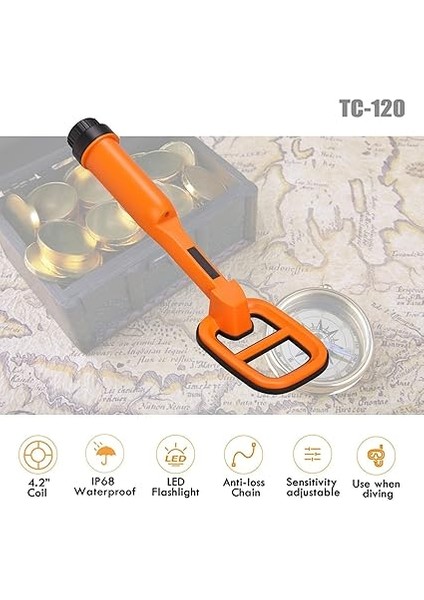 Metal Dedektörü Bobin Su Geçirmez, Sualtı Madeni Para Bulucu, IP68 Hazine Bulucu, LED Işıklı Altın Bulucu, Dalış Deniz Yatağı ve Göller Için indirimleri