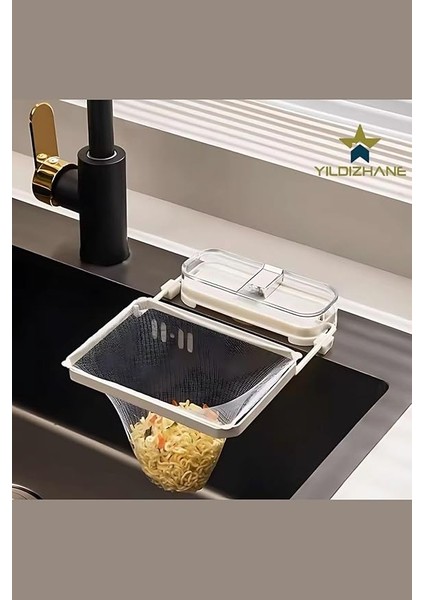 Fileli Pratik Lavabo Süzgeci Vakumlu Beyaz Lavabo Süzgeci 50 Adet File Hediyeli