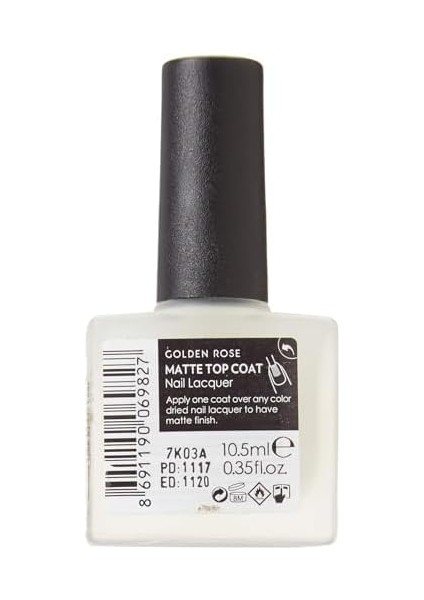 Golden Rose O-Gmn-Tct Matte Top Coat Naıl Lacquer 1 Paket (1 x 1 Adet) modelleri