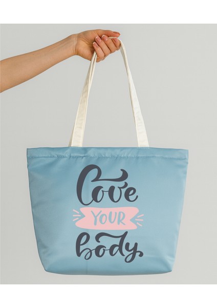 Love Your Body Tasarım Mat Saten Çanta