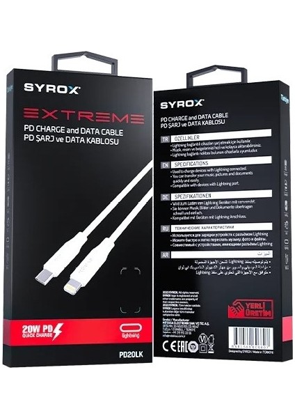 Lightning Şarj & Data Kablosu Şarj ve Data Kablosu Lightning iPhone Apple Uyumlu Hızlı Şarj PD20LK - PD20LK 3.0A 20W 1mt Type-C - Lightning Şarj & Data Kablosu - Beyaz fiyatları