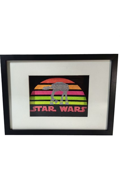 Star Wars 5 - Uv LED Li Neon Nakış Işlemeli 21X30 cm