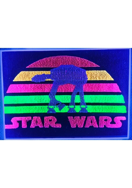 Star Wars 5 - Uv LED Li Neon Nakış Işlemeli 21X30 cm indirimleri