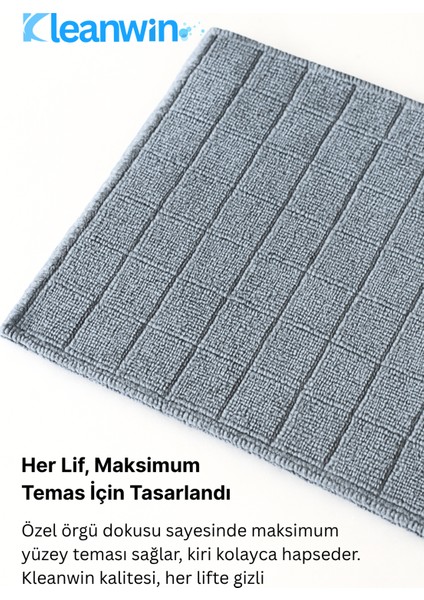 Gridpro 3’lü Mikrofiber Mutfak Bezi 40X40 cm – Çok Amaçlı Iz Bırakmayan Temizlik Bezi