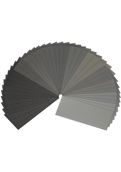 Islak ve Kuru Zımpara Kağıdı, 42 Adet Karışık Zımpara Kağıdı, 120 Ila 3000 Islak ve Kuru Zımpara Kağıdı, Ahşap Mobilya Son Kat Metal Zımpara Otomotiv Parlatma, 22 x 3,6 Inç Zımpara Kağıdı