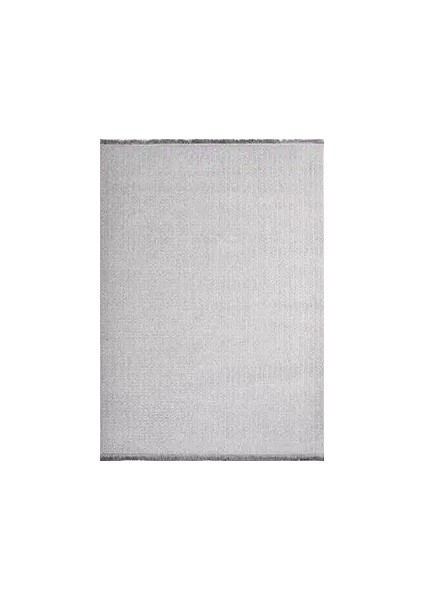 Canas Modern Gri Polipropilen Atkılı Jüt Makine Halısı