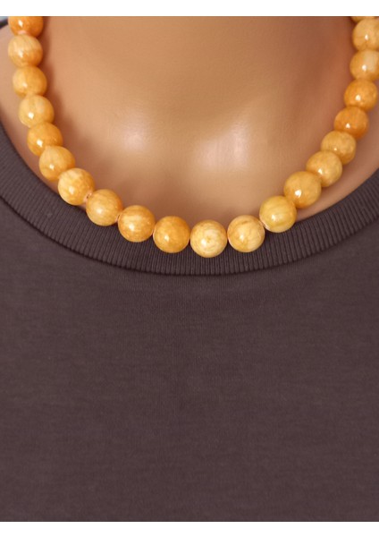 Doğaltaş Kolye;kalsit Ceyt Taşı ile Tasarlanmıştır. fiyatları