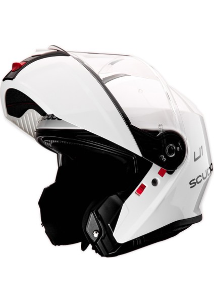 U1 Modüler Çene Açılır Güneş Vizörlü Motosiklet Kaskı Ece 22.06 Sertifikalı Beyaz fiyatları