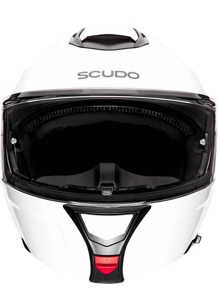U1 Modüler Çene Açılır Güneş Vizörlü Motosiklet Kaskı Ece 22.06 Sertifikalı Beyaz