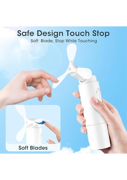 Taşınabilir Fan Taşınabilir Mini Fan Küçük Fanlar USB Şarj Edilebilir Pil Seyahat Ofis Ev Için Katlanabilir Taşınabilir Fanlar Açık Hava Hediyeleri-Beyaz fırsatları