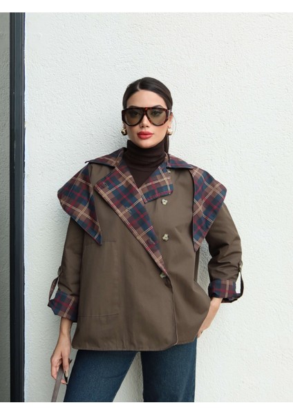 Çift Taraflı Pelerin Detay Trench